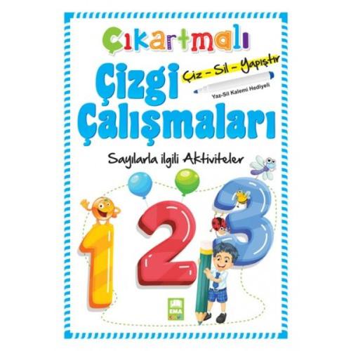 Çıkartmalı Çizgi Çalışmaları Sayılarla İlgili Aktiviteler %20 indiriml