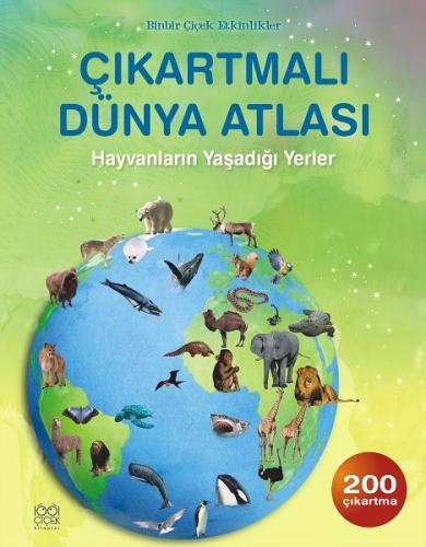 Çıkartmalı Dünya Atlası / Hayvanların Yaşadığı Yerler %14 indirimli Ru