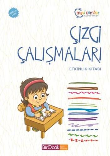 Çizgi Çalışmaları Etkinlik Kitabı - Mavi Çember (48 Ay ve Üzeri) Fatma