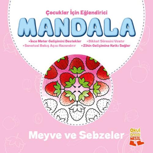 Çocuklar İçin Eğlendirici Mandala - Meyve ve Sebzeler Kolektif