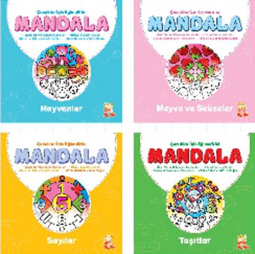 Çocuklar İçin Eğlendirici Mandala Set (4 Kitap) Kolektif