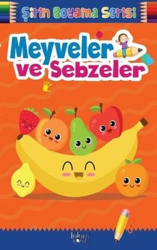 Çocuklar için Okul Öncesi Şirin Boyama Kitabı - Meyveler ve Sebzeler %