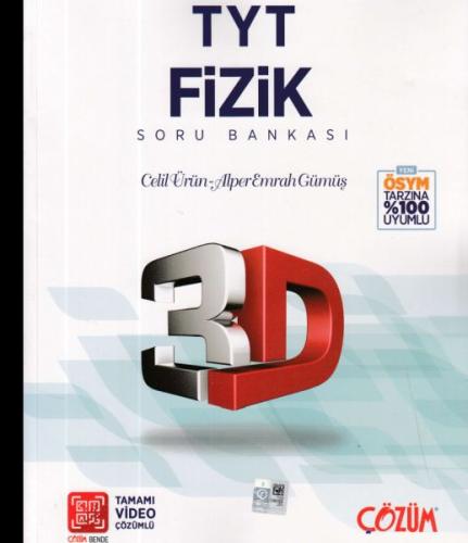 Çözüm 3D TYT Fizik Tamamı Video Çözümlü Soru Bankası Celil Ürün Alper 