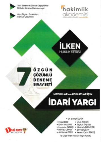 Dahi Adam Hakimlik Akademisi İdari Yargı 7 li Çözümlü Deneme Sınavı Se