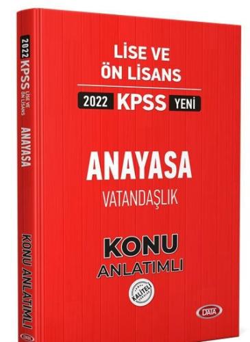 Data 2022 KPSS Lise ve Ön Lisans Anayasa Vatandaşlık Konu Anlatımlı Ko