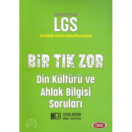 Data 8. Sınıf LGS Bir Tık Zor Din Kültürü ve Ahlak Bilgisi Soruları %2