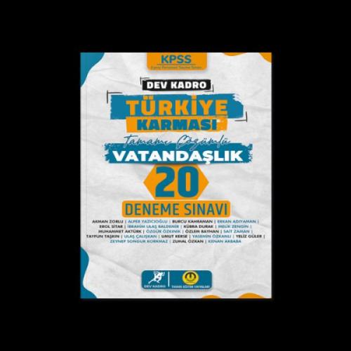 Dev kadro Vatandaşlık 20 Deneme Sınavı %16 indirimli Kolektif