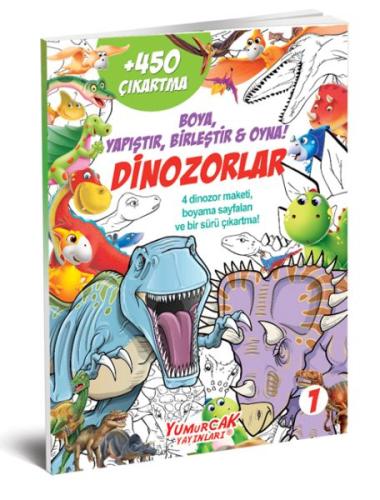 Dinozorlar 450 Çıkartma Kitabı - 1 Kolektif