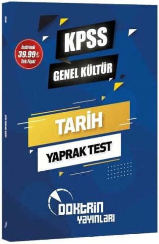 Doktrin Yayınları 2023 KPSS Genel Kültür Tarih Yaprak Test %25 indirim