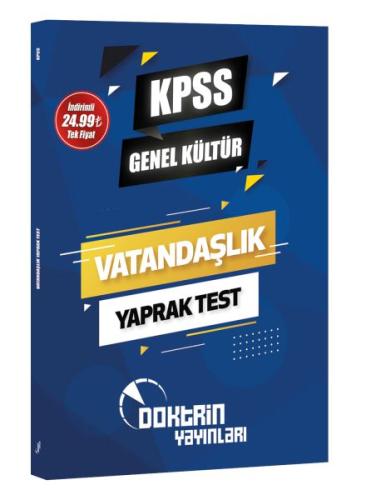 Doktrin Yayınları 2023 KPSS Genel Kültür Vatandaşlık Yaprak Test %25 i