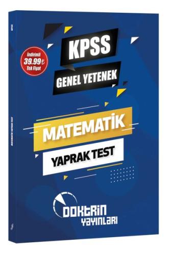 Doktrin Yayınları 2023 KPSS Genel Yetenek Matematik %25 indirimli Komi