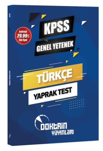 Doktrin Yayınları 2023 KPSS Genel Yetenek Türkçe Yaprak Test %25 indir