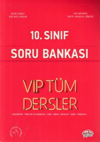 Editör 10. Sınıf VIP Tüm Dersler Soru Bankası Kırmızı Kitap (Yeni) Kol