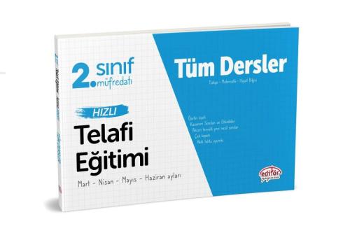 Editör 2. Sınıf Tüm Dersler Hızlı Telafi Eğitimi %23 indirimli Kolekti