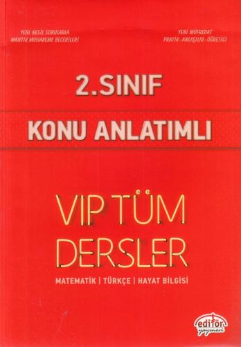 Editör 2. Sınıf VIP Tüm Dersler Konu Anlatımlı Kırmızı Kitap (Yeni) Ko