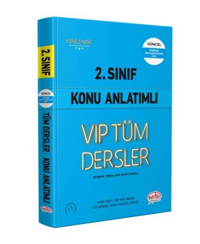 Editör 2. Sınıf VIP Tüm Dersler Konu Anlatımlı Mavi Kitap %23 indiriml