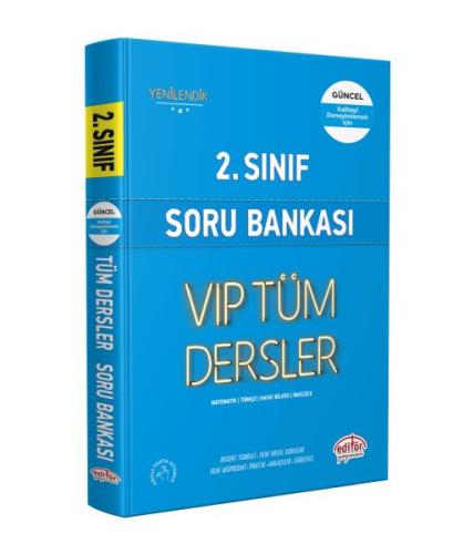 Editör 2. Sınıf VIP Tüm Dersler Soru Bankası Mavi Kitap %23 indirimli 