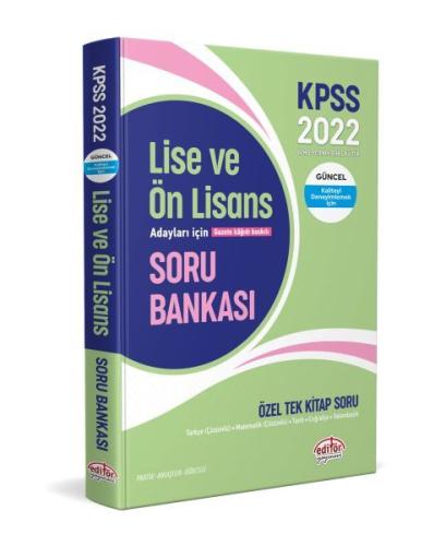 Editör 2022 KPSS Lise ve Ön Lisans Adayları İçin Özel Tek Kitap Soru B