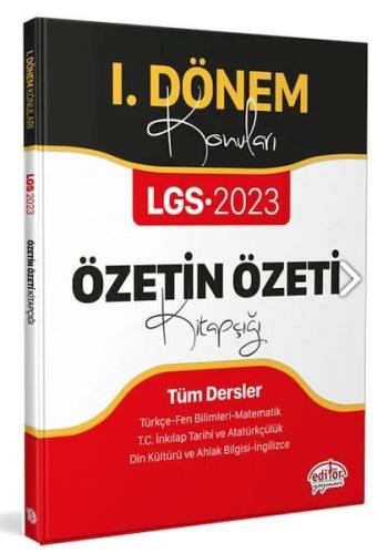 Editör 2023 LGS I. Dönem Konuları Özetin Özeti Kitapçığı %23 indirimli