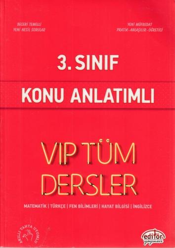 Editör 3. Sınıf VIP Tüm Dersler Konu Anlatımlı Kırmızı Kitap (Yeni) Ko