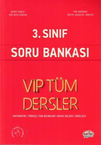 Editör 3. Sınıf VIP Tüm Dersler Soru Bankası Kırmızı Kitap (Yeni) Kole