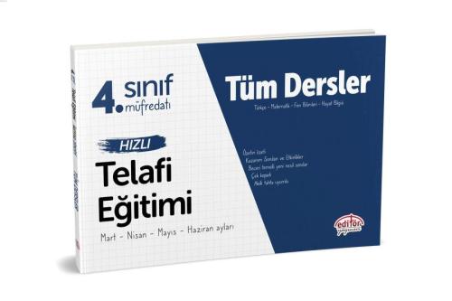 Editör 4. Sınıf Tüm Dersler Hızlı Telafi Eğitimi %23 indirimli Kolekti