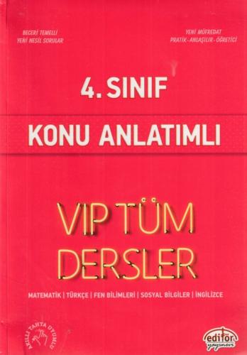 Editör 4. Sınıf VIP Tüm Dersler Konu Anlatımlı Kırmızı Kitap (Yeni) %2