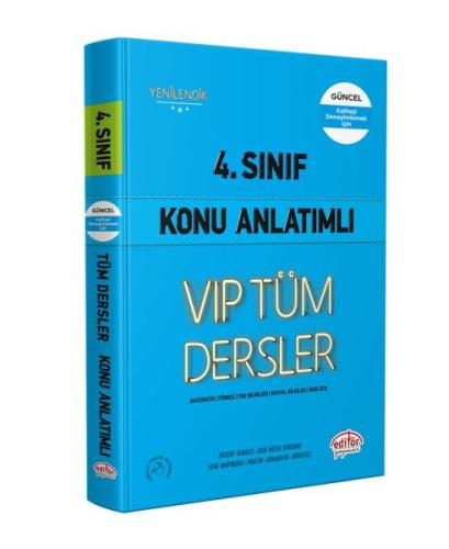 Editör 4. Sınıf VIP Tüm Dersler Konu Anlatımlı Mavi Kitap %23 indiriml