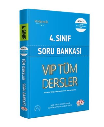 Editör 4. Sınıf VIP Tüm Dersler Soru Bankası Mavi Kitap %23 indirimli 