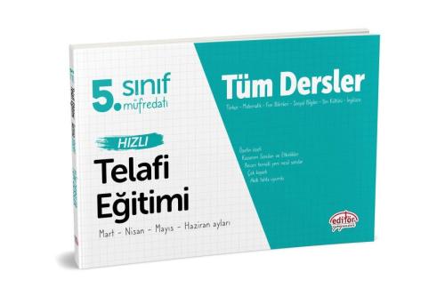 Editör 5. Sınıf Tüm Dersler Hızlı Telafi Eğitimi Kolektif