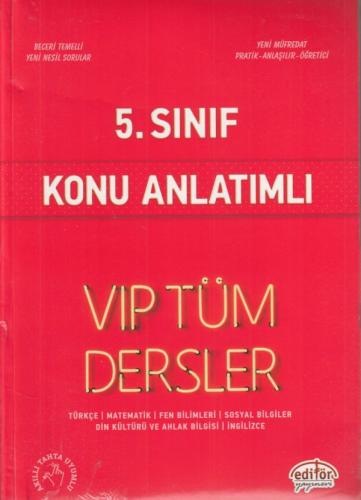 Editör 5. Sınıf VIP Tüm Dersler Konu Anlatımlı Kırmızı Kitap (Yeni) Ko