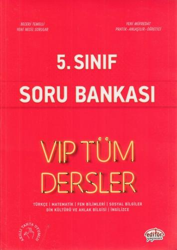 Editör 5. Sınıf VIP Tüm Dersler Soru Bankası Kırmızı Kitap (Yeni) Kole