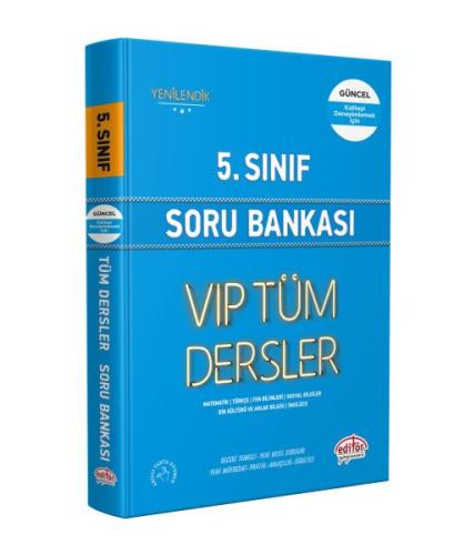 Editör 5. Sınıf VIP Tüm Dersler Soru Bankası Mavi Kitap %23 indirimli 