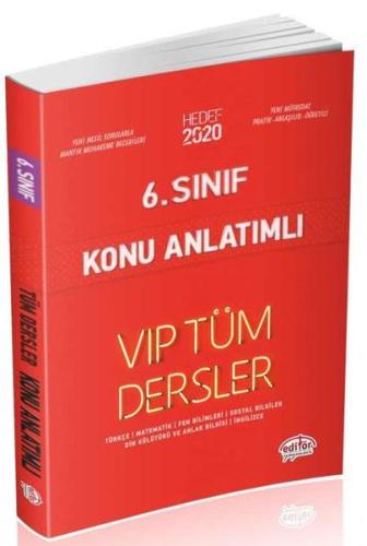 Editör 6. Sınıf VIP Tüm Dersler Konu Anlatımlı Kırmızı Kitap (Yeni) Ko