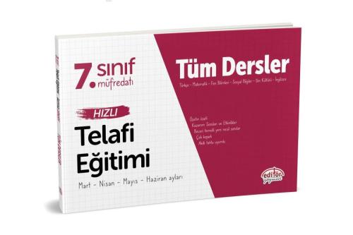 Editör 7. Sınıf Tüm Dersler Hızlı Telafi Eğitimi Kolektif