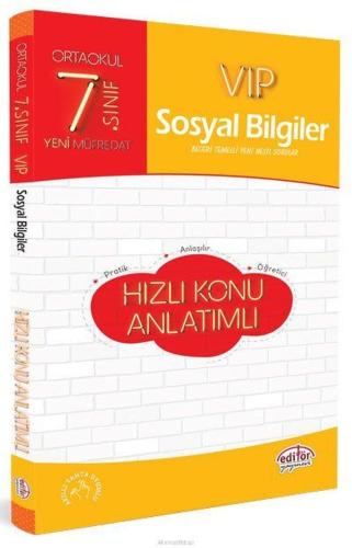 Editör 7. Sınıf VIP Sosyal Bilgiler Hızlı Konu Anlatımı (Yeni) Kolekti