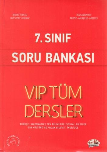 Editör 7. Sınıf VIP Tüm Dersler Soru Bankası Kırmızı Kitap (Yeni) Kole