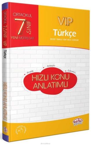 Editör 7. Sınıf VIP Türkçe Hızlı Konu Anlatımlı (Yeni) %23 indirimli K