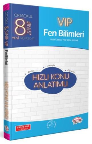 Editör 8. Sınıf VIP Fen Bilimleri Hızlı Konu Anlatımlı Kolektıf