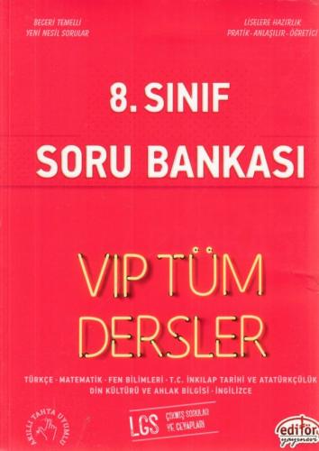 Editör 8. Sınıf VIP Tüm Dersler Soru Bankası Kırmızı Kitap (Yeni) Kole