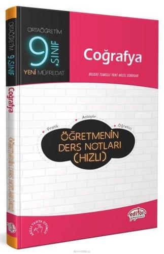 Editör 9. Sınıf Coğrafya Öğretmenin Ders Notları (Hızlı) %23 indirimli