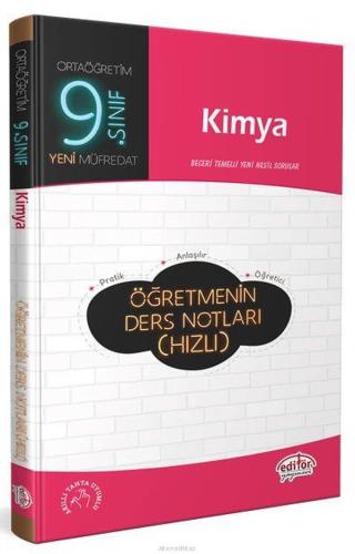 Editör 9. Sınıf Kimya Öğretmenin Ders Notları (Hızlı) %23 indirimli Ko