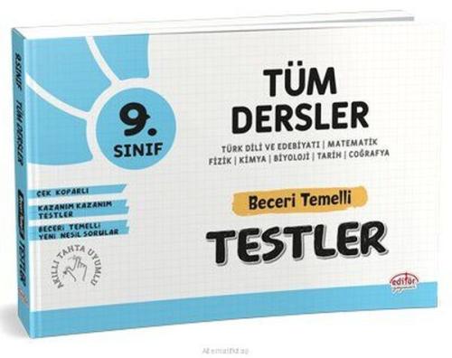 Editör 9. Sınıf Tüm Dersler Beceri Temelli Testler (Yeni) %23 indiriml