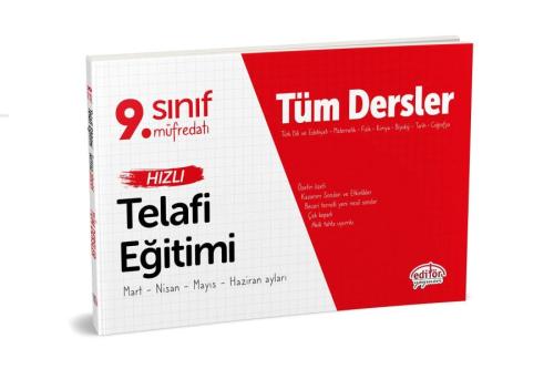 Editör 9. Sınıf Tüm Dersler Hızlı Telafi Eğitimi Kolektif