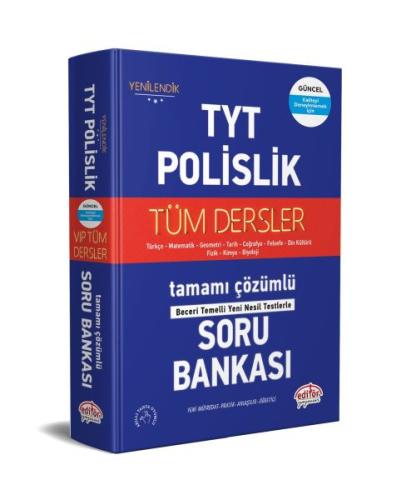 Editör TYT / Polislik Tüm Dersler Tamamı Çözümlü Soru Bankası %23 indi