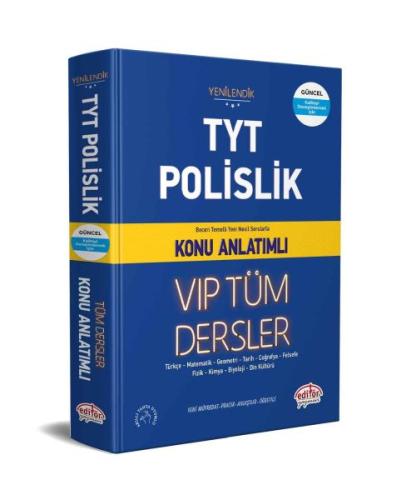 Editör TYT Polislik VIP Tüm Dersler Konu Anlatımlı %23 indirimli Turğu