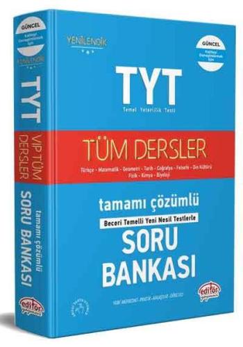 Editör TYT Tüm Dersler Tamamı Çözümlü Soru Bankası %23 indirimli Kolek