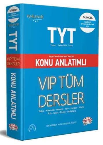 Editör TYT VIP Tüm Dersler Konu Anlatımlı %23 indirimli Turğut Meşe