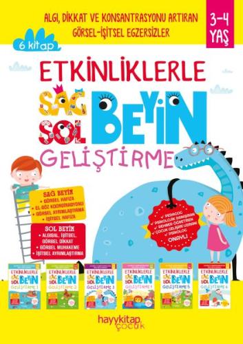 Etkinliklerle Sağ Beyin Sol Beyin Geliştirme (3-4 Yaş), 6’lı Set %15 i