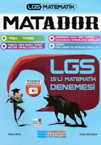 Evrensel LGS Matador Matematik Video Çözümlü Deneme Sınavı 15 Adet (Ye